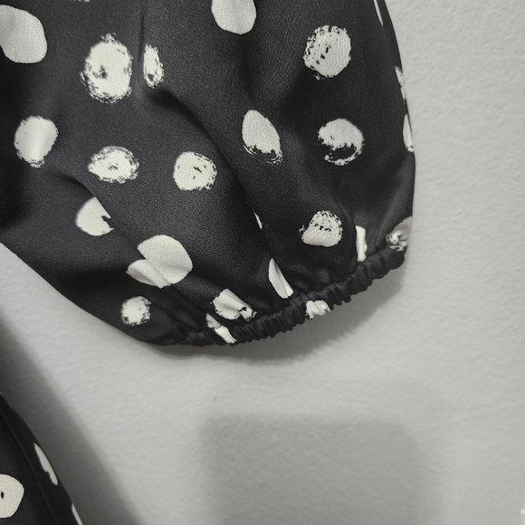 J.crew women's blouse top size 6 polkadot black and white - Picture 5 of 9